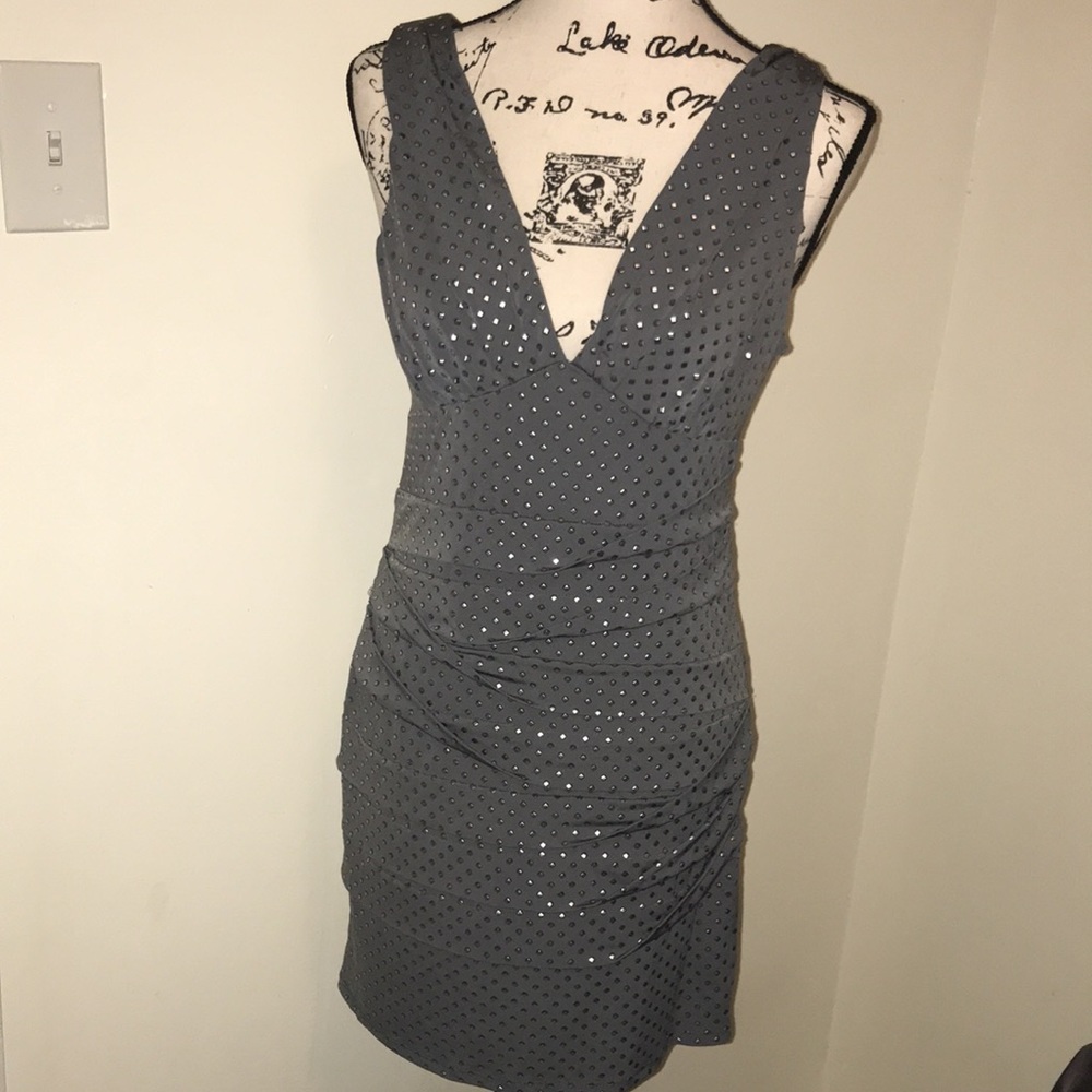 Grey studded dress